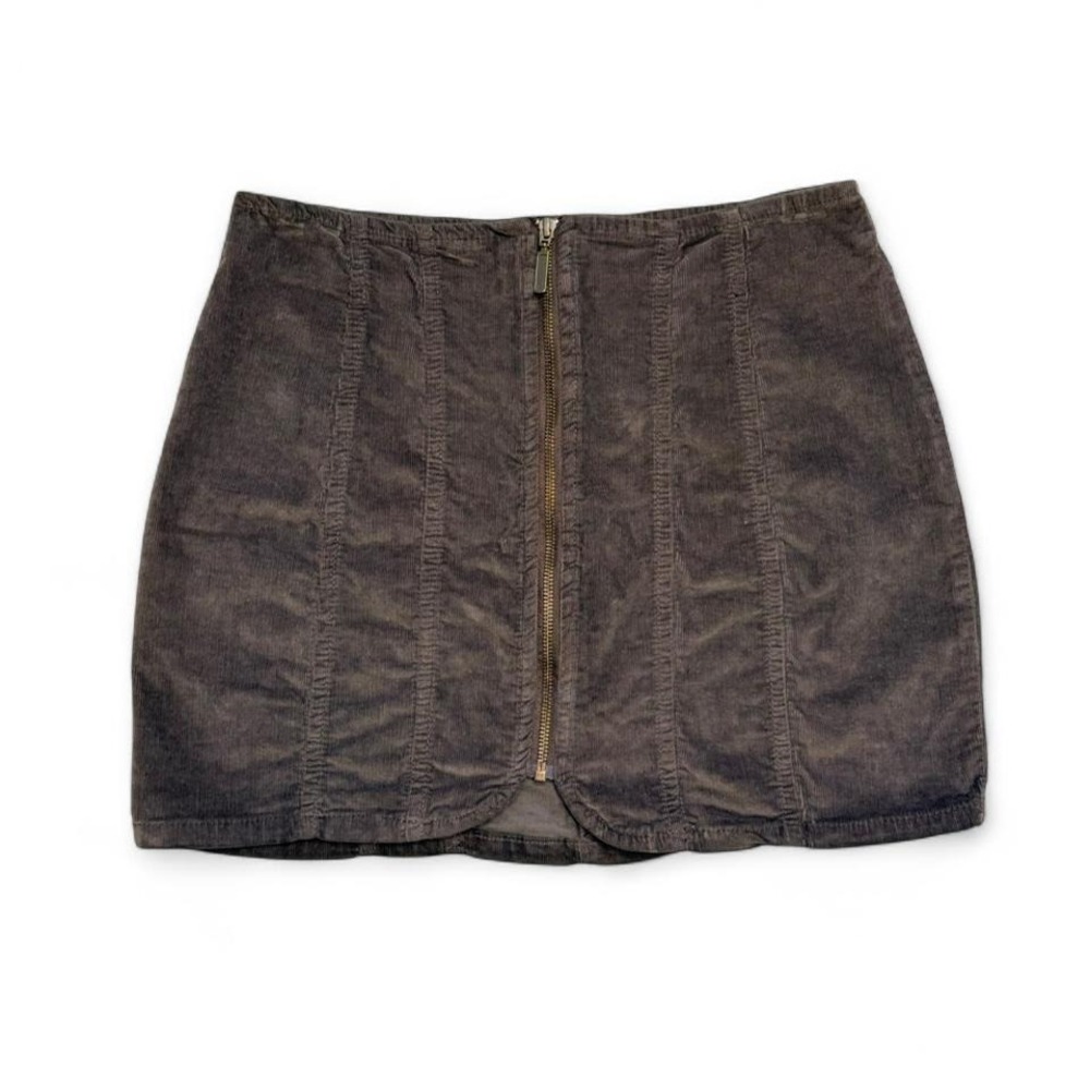 We The Free brown corduroy mini skirt
